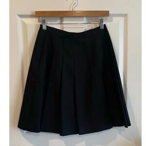 Vintage Lloyd New York Black Pleated Midi Skirt Classic A-Line Size 6